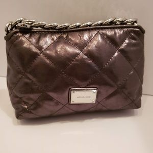 Michael Kors charcoal gray quilted mini bag